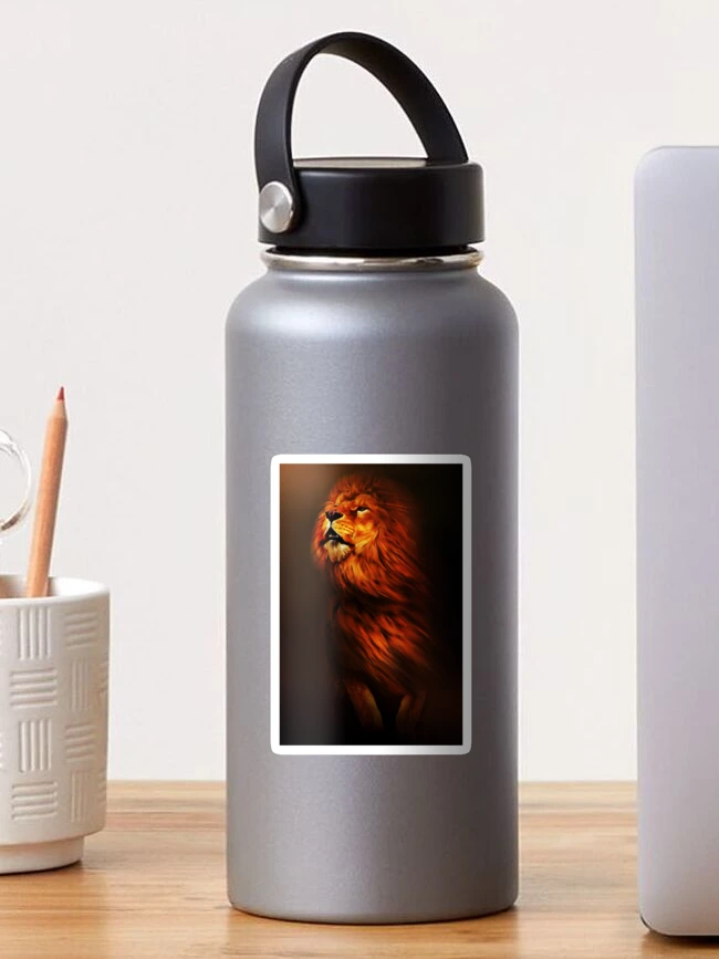 Thumbnail 1 of 3, Sticker, Lion designed and sold by Cliff Vestergaard.