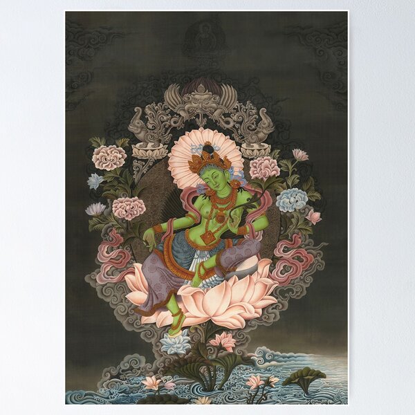 Item preview, Tara Verde Budista Thangka Jetsun Dolma designed and sold by Onodera.