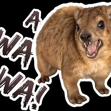 Vorschaubild zum Design Awawa! Wütend schreiendes Klippschliefer-Meme – süß und lustig von Jakkuri