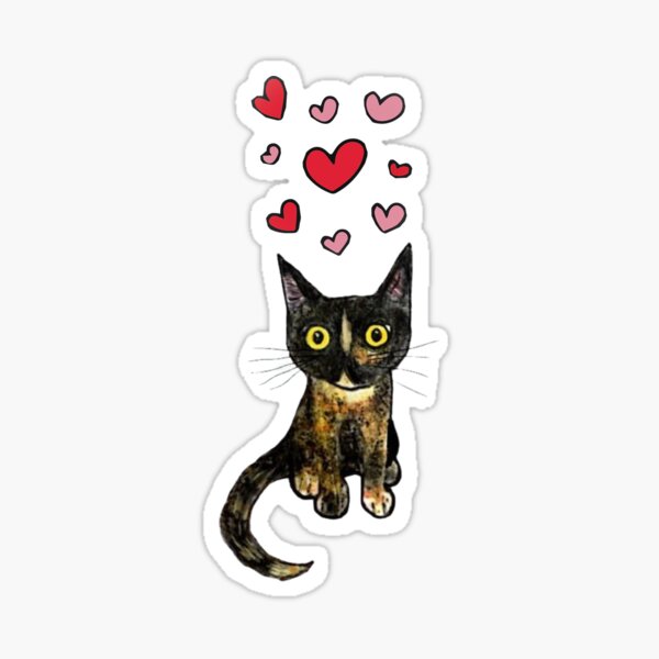 Artikelvorschau, Schildpattkatze entworfen und verkauft von Feather Art.