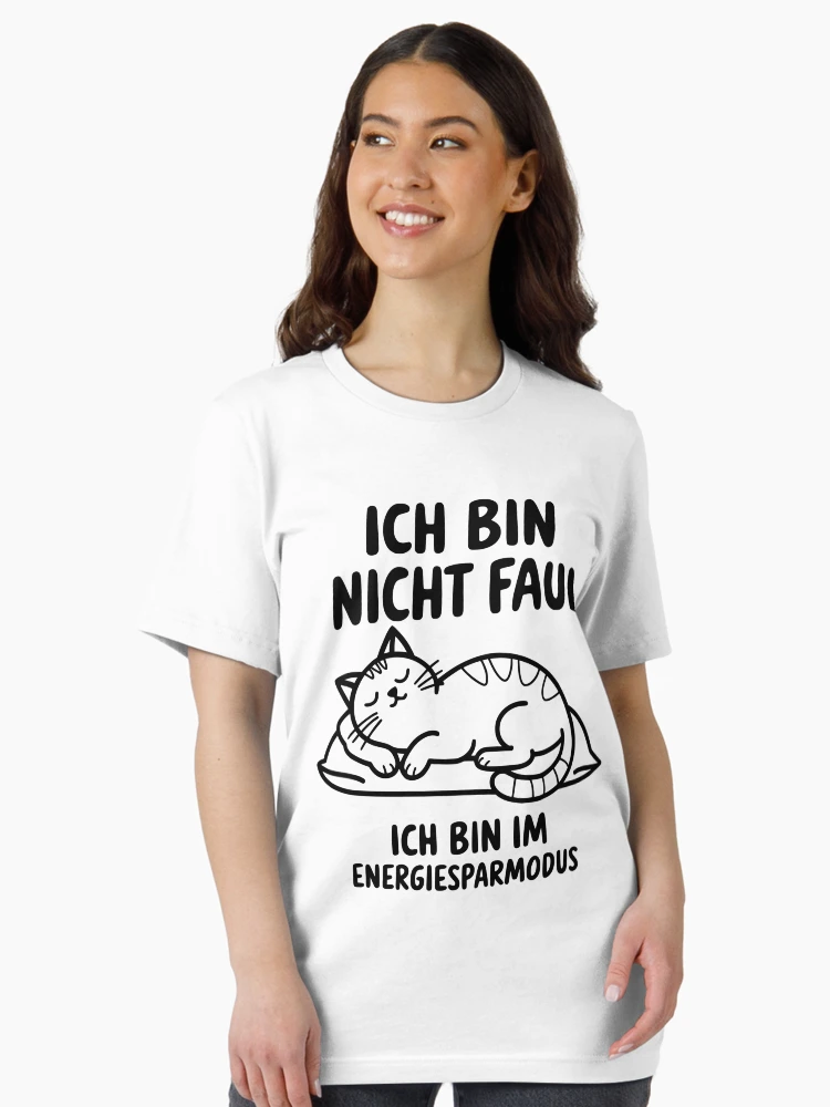 Thumbnail 3 von 7, Essential T-Shirt, Energiesparmodus Katzen designt und verkauft von hanneshannes02.