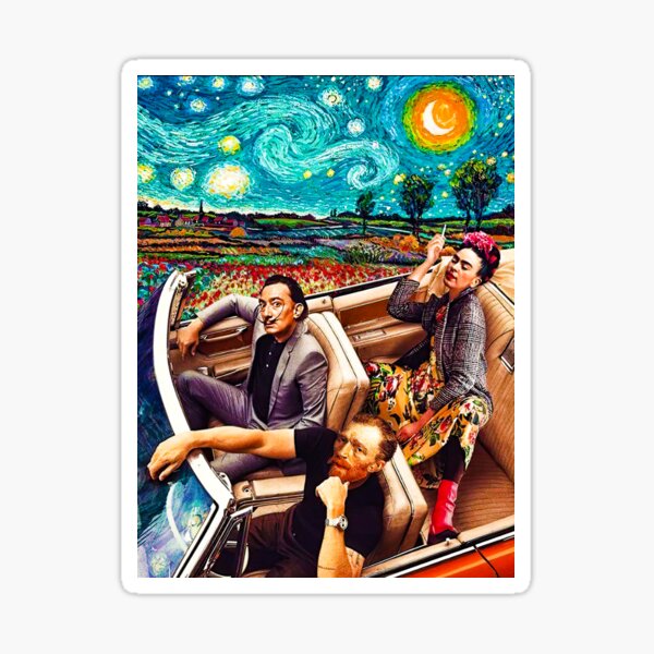 Artikelvorschau, Frida Dali Van Gogh im Auto Sternennacht entworfen und verkauft von ByOxCe.
