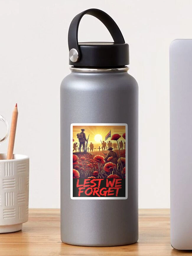 Thumbnail 1 of 3, Sticker, Anzac Day designed and sold by Red-forever.
