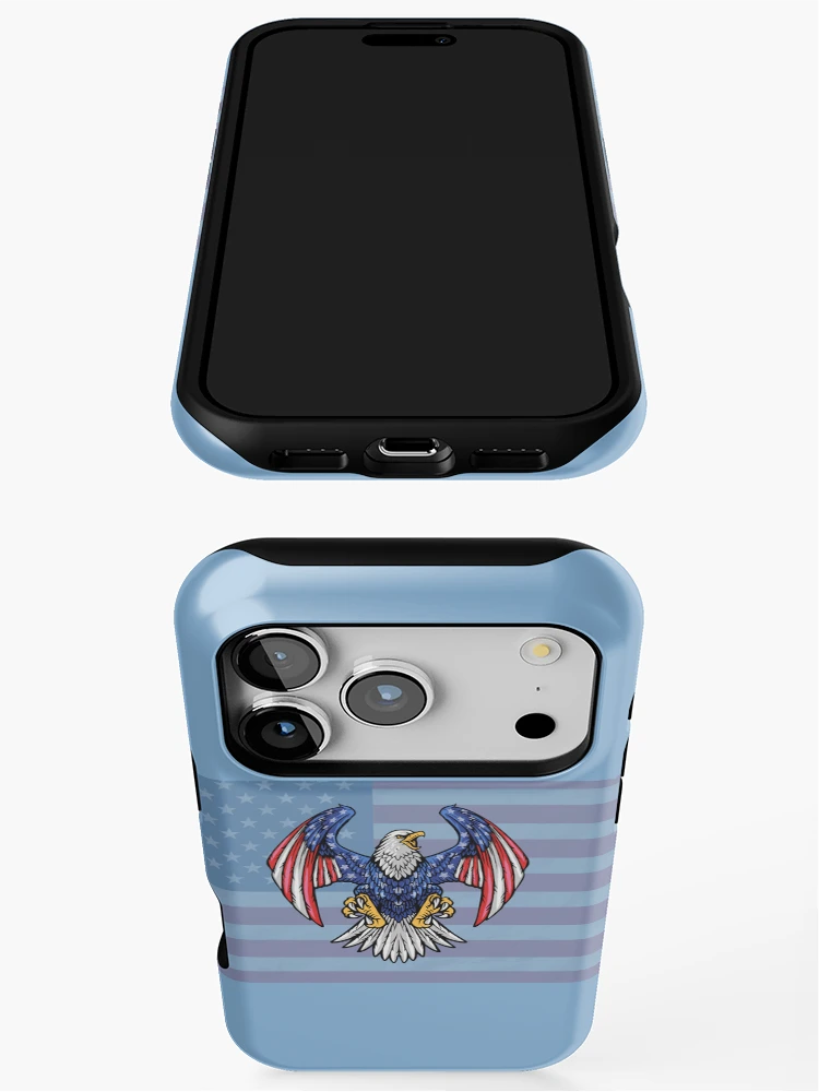 Imagen 3 de 4, Funda de iPhone con la obra Bandera americana y águila, diseñada y vendida por Thanks2u2.