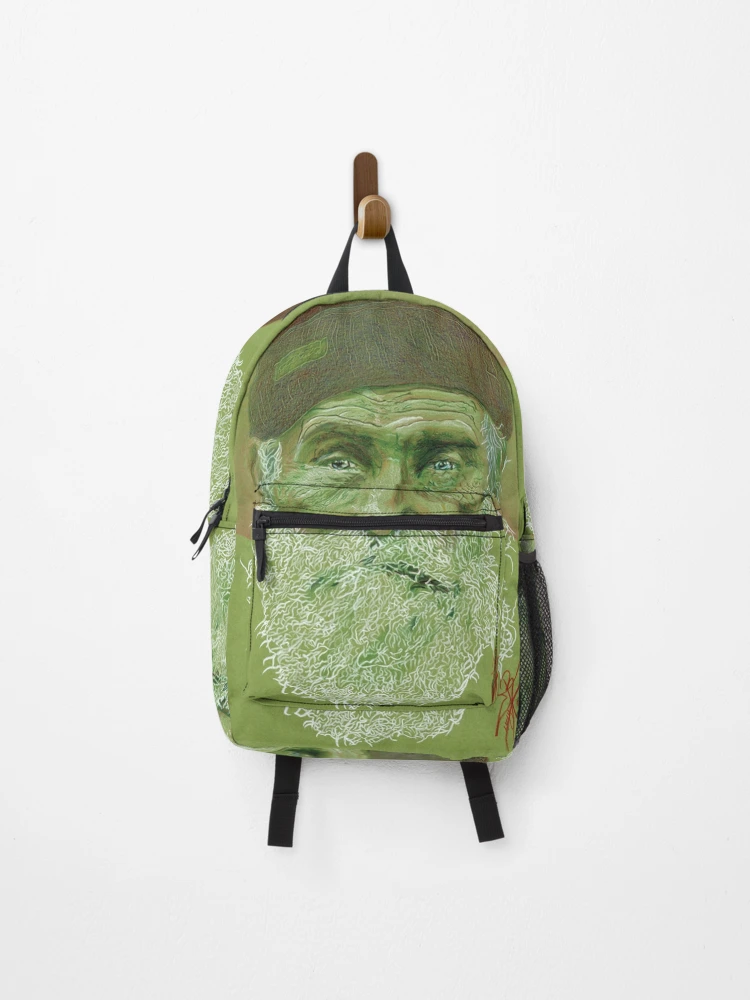 Thumbnail 1 of 3, Backpack, Rustic Elder Portrait - Timeless Art designed and sold by CamaleonDesigns.