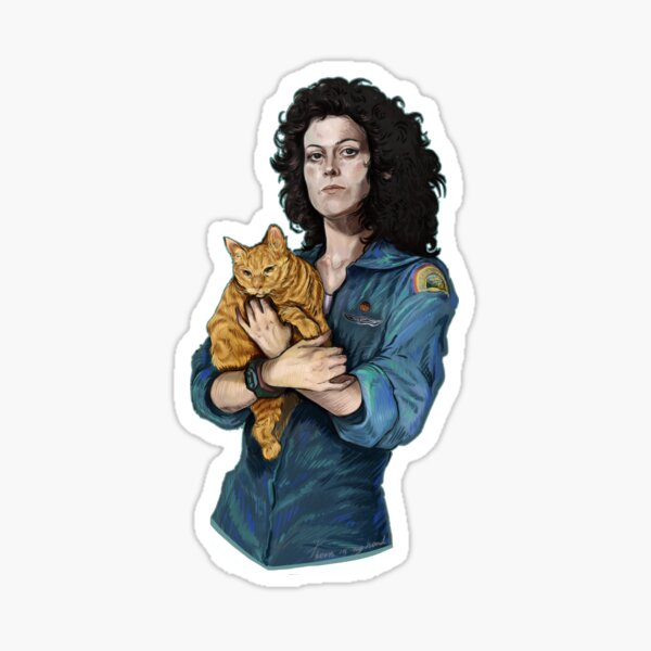 Aperçu de l'œuvre Ellen Ripley et Jonesy créée et vendue par A Thorn In My Hand.