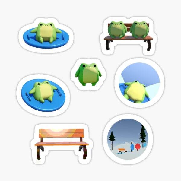 Artikelvorschau, Aufkleber für das Rodelspiel (Das Originalpaket) entworfen und verkauft von SleddingGame.