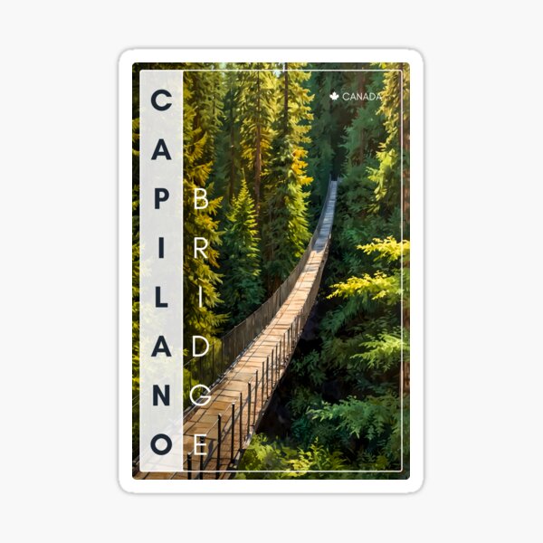 Item preview, Puente colgante de Capilano Arte de Canadá designed and sold by twentytwo ART souvenir designs.