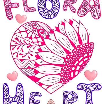 Artwork thumbnail, FLORA HEART ZENTANGLE by CHANCHANAI
