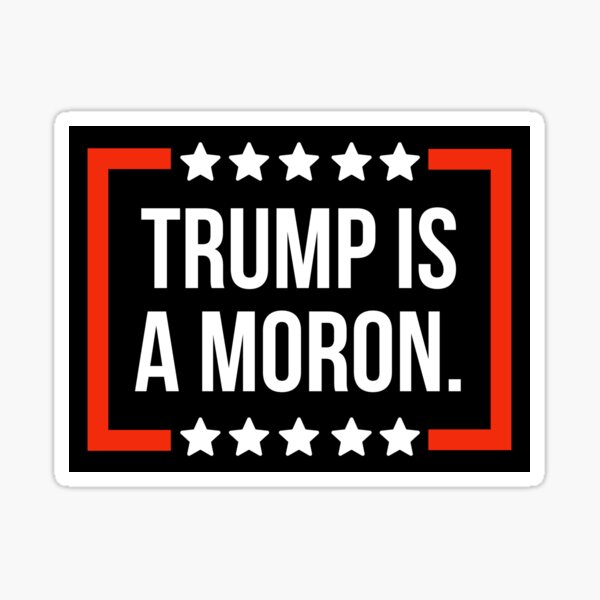 Aperçu de l'œuvre Trump est un idiot créée et vendue par Rachel the Artist .