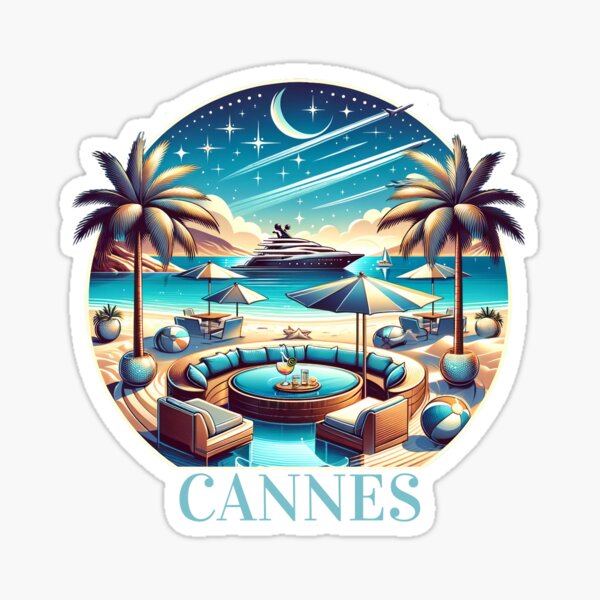 Aperçu de l'œuvre Vacances à Cannes, Côte d'Azur, France Cool et amusant créée et vendue par madtoyman.