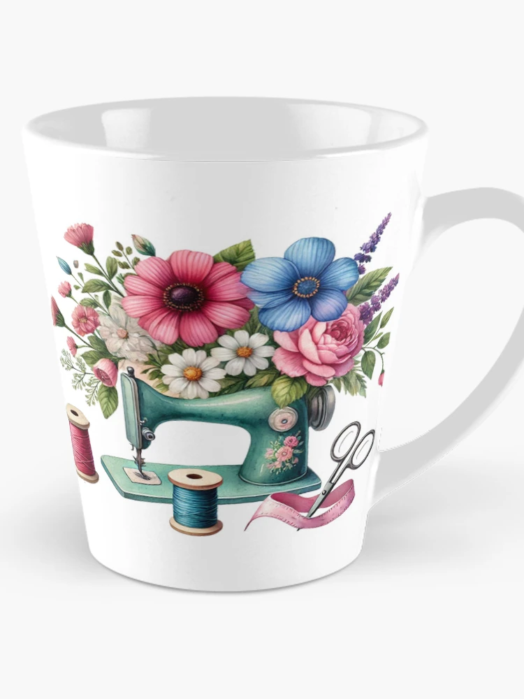 Imagen 1 de 4, Taza de café con la obra Creando costura, diseñada y vendida por clarkfraser.