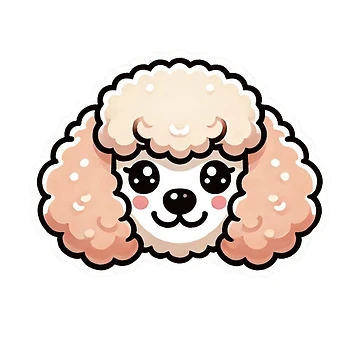 Artwork thumbnail, Miniature Poodle Dog Head by ArtistEmbrace