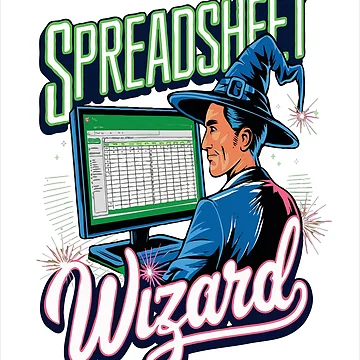 Artwork thumbnail, Funny Excel Spreadsheet Wizard by PunnyProducts