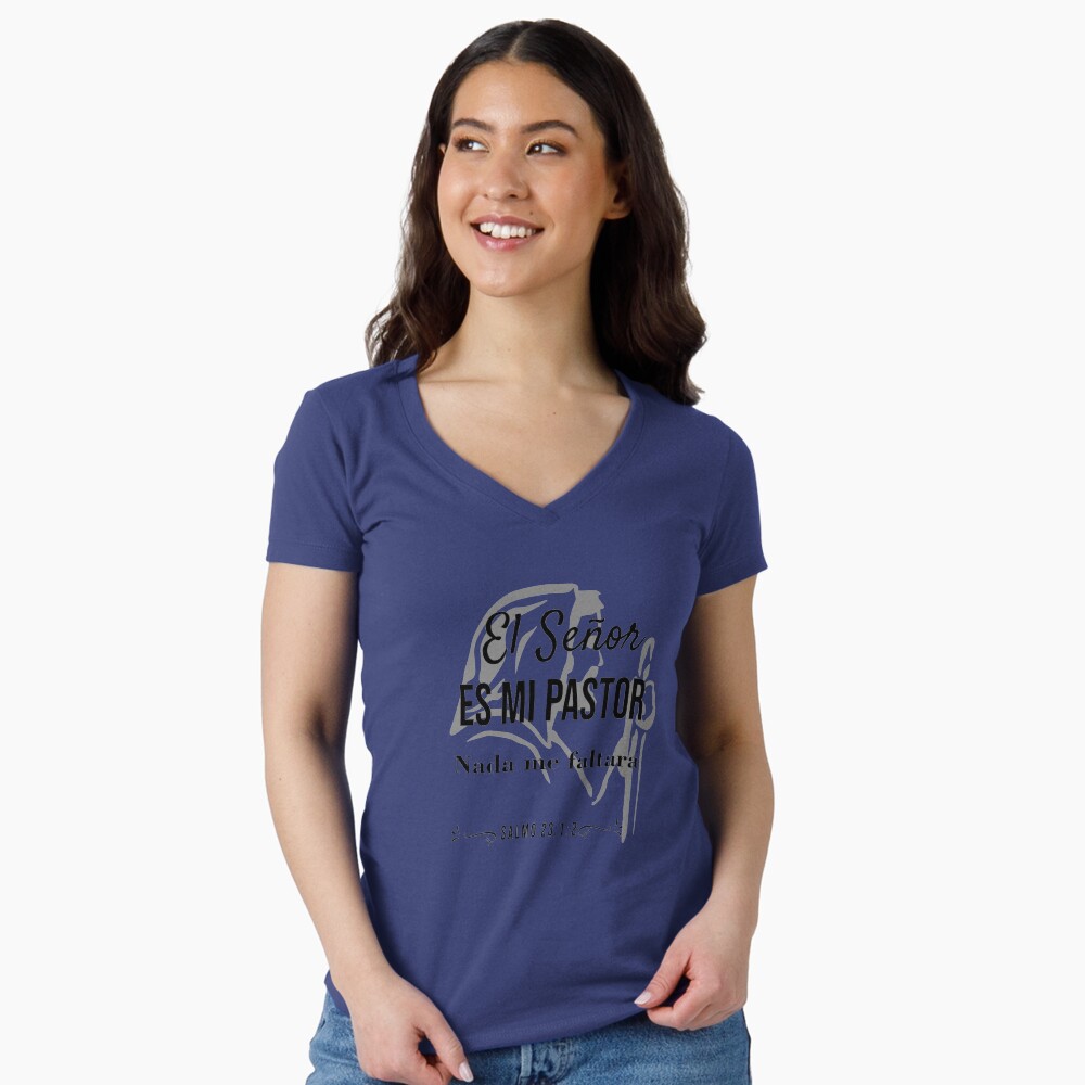 Vista previa del artículo con la obra «Camiseta entallada de cuello en V», diseñado y vendido por JC UNIQUE T SHIRT.