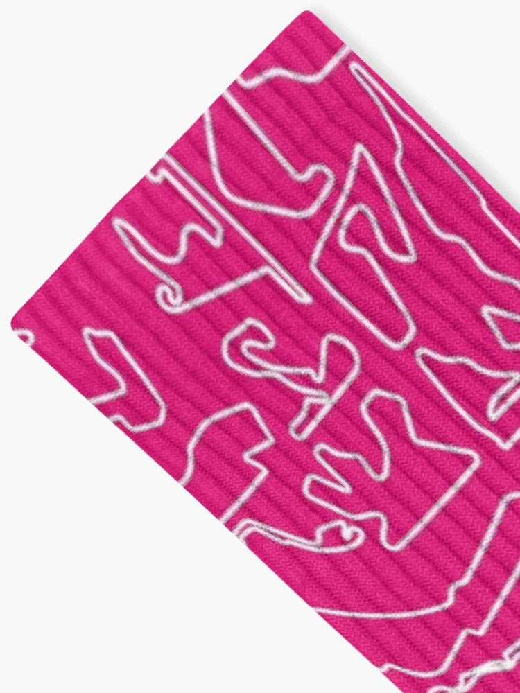 Thumbnail 2 von 5, Socken, F1 2025 Strecken (Pinke Version) designt und verkauft von ThePredestined.