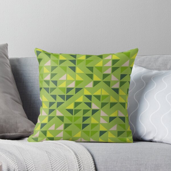 Item preview, Abstract Green and Yellow Triangle Pattern with Vibrant Geometric Shapes and Mosaic Design designed and sold by ploen kongsuwan.