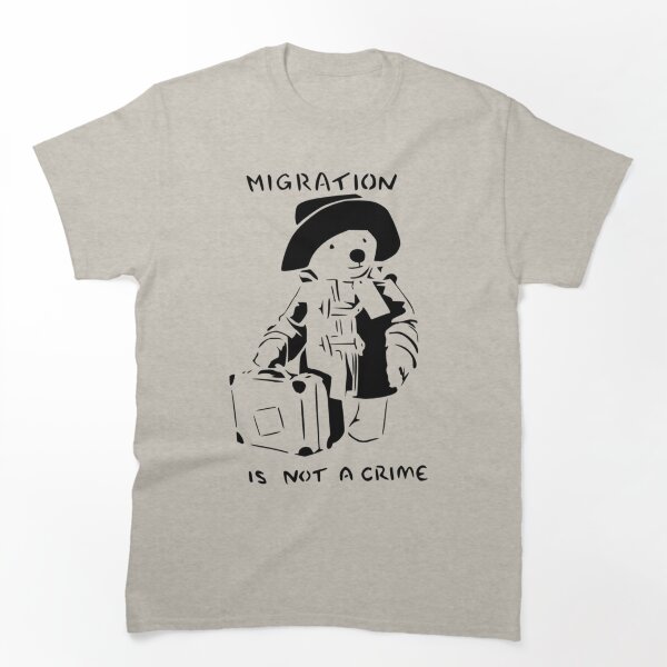 Item preview, Estilo Banksy: La migración no es un crimen designed and sold by 123ks.