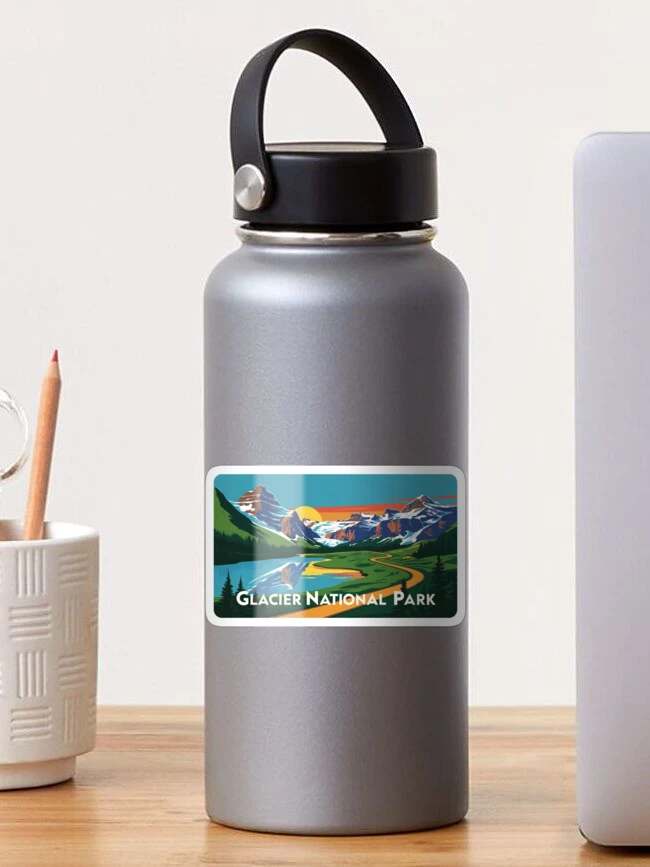 Thumbnail 1 of 3, Sticker, Glacier National Park designed and sold by Wanderlust Studio.