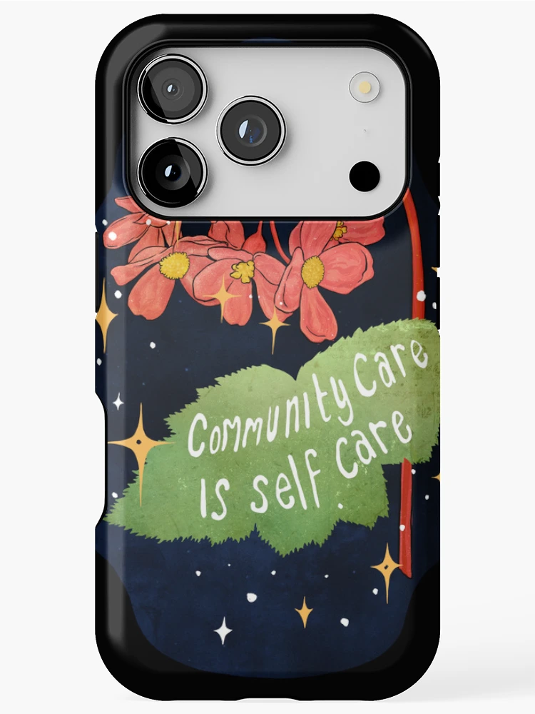 Thumbnail 1 of 4, iPhone Case, Community Care Is Self Care designed and sold by fabfeminist.