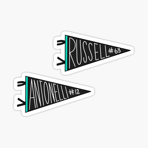 Item preview, Banderines de George Russell y Kimi Antonelli designed and sold by RaceTrim.