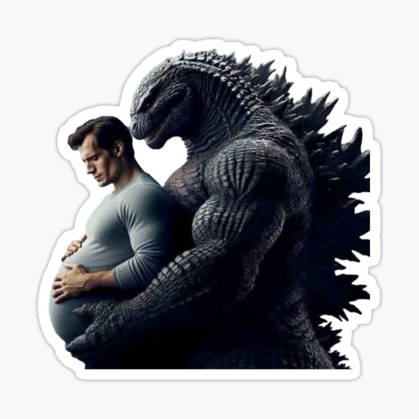 Aperçu de l'œuvre Godzilla x Henry Cavill, couple enceinte créée et vendue par Endless-mind.