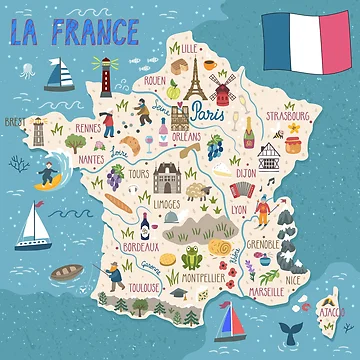Aperçu de l'œuvre Carte de France de mattpanta