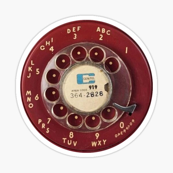 Artikelvorschau, Rotes Telefon mit Wählscheibe entworfen und verkauft von sofisstickerbox.