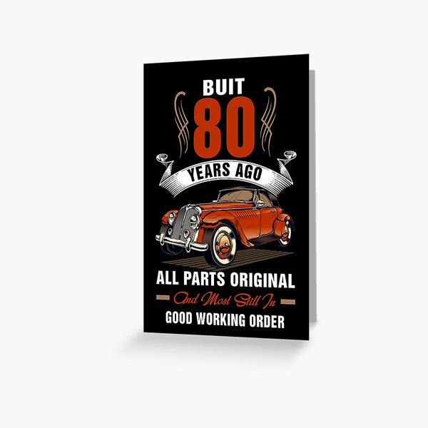 Aperçu de l'œuvre Construit il y a 80 ans – Cadeau amusant pour un 80e anniversaire créée et vendue par FernaRoje.