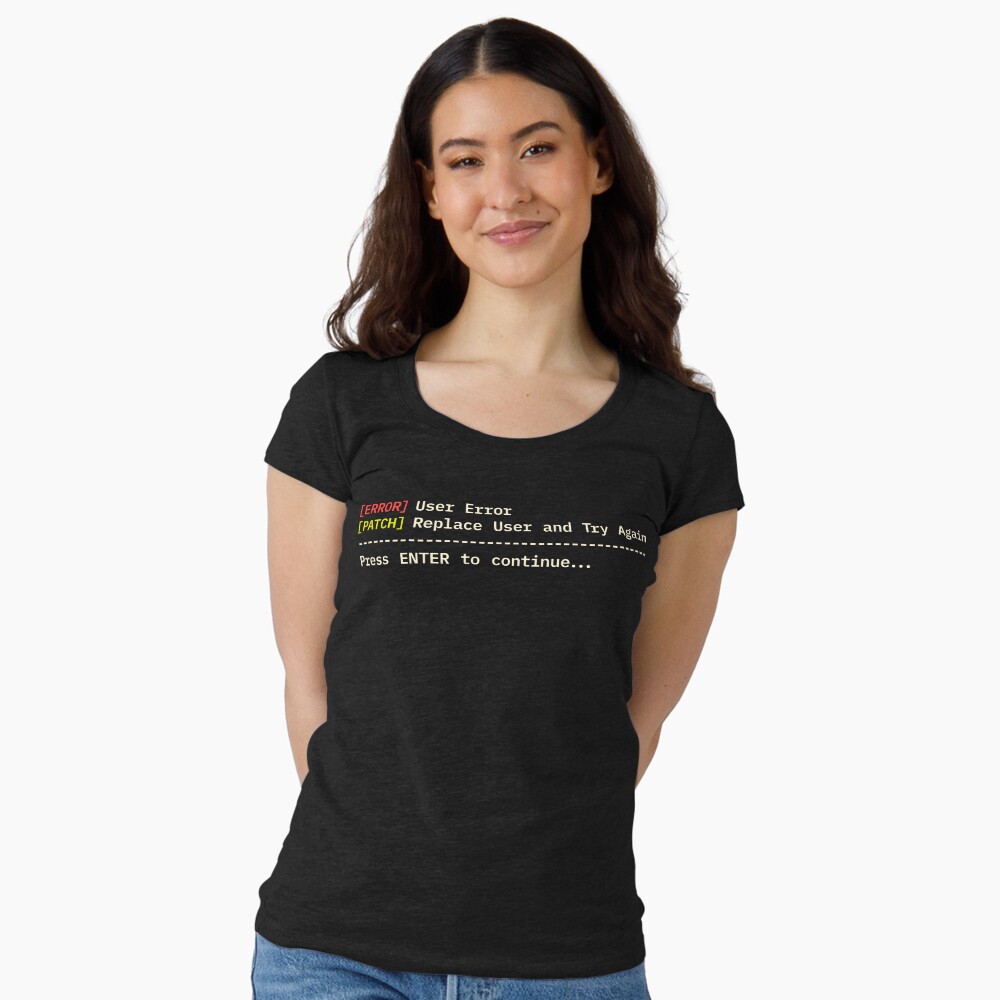 Vista previa del artículo con la obra «Camiseta entallada de cuello ancho», diseñado y vendido por Office Geek Shop.