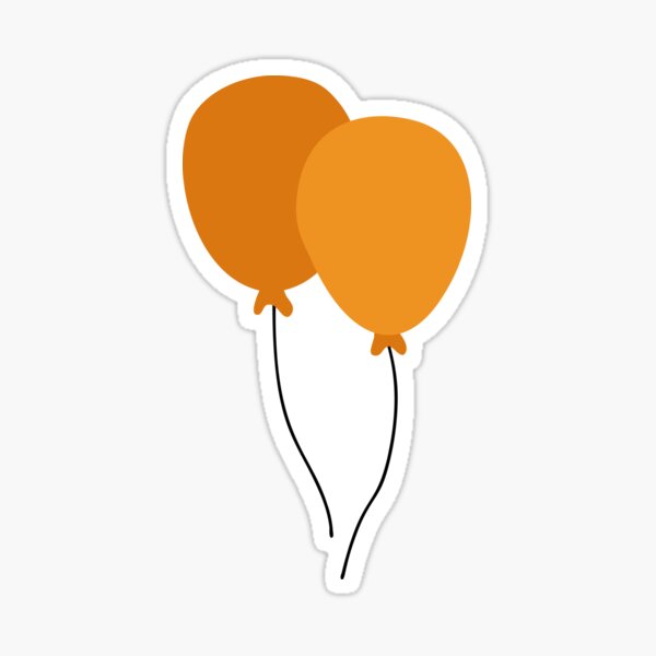 Artikelvorschau, Zwei orangefarbene Luftballons zum Gedenken an Bibas Kinder entworfen und verkauft von Neeshki.
