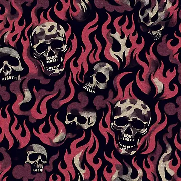 Artwork thumbnail, Hellfire Skulls by zzz888