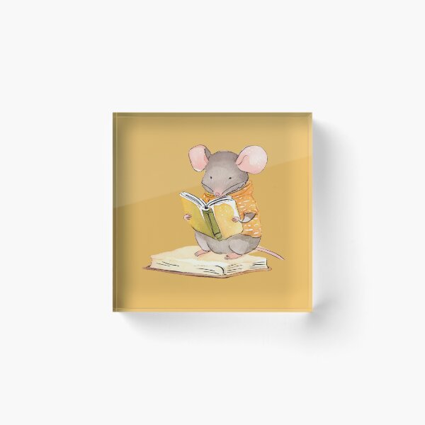 Aperçu de l'œuvre Souris mignonne lisant un livre créée et vendue par FarmOfCuties.