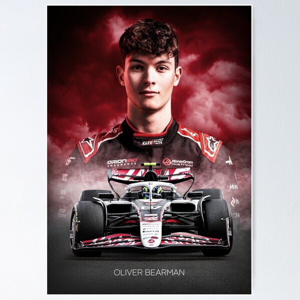 Artikelvorschau, Oliver Bearman F1 2025 Poster entworfen und verkauft von RaceCraftDesign.