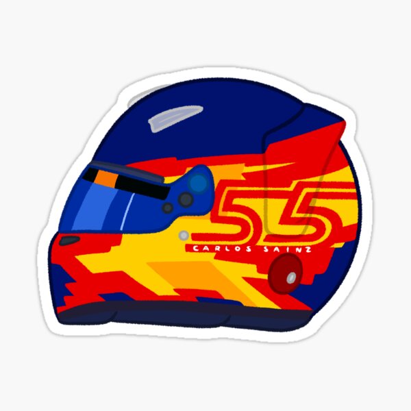 Artikelvorschau, Carlos Sainz Jr. 2025 Helm entworfen und verkauft von OriDraws.