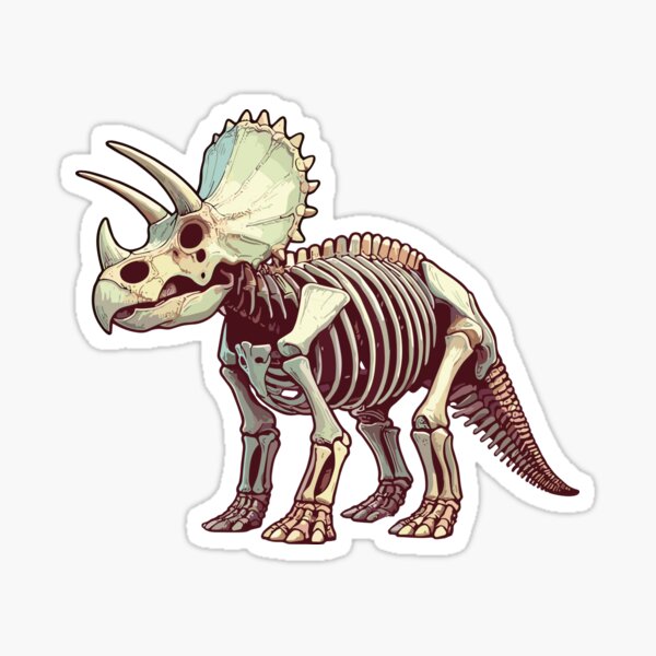 Item preview, Radiografía del esqueleto de un triceratops designed and sold by Artistoos.