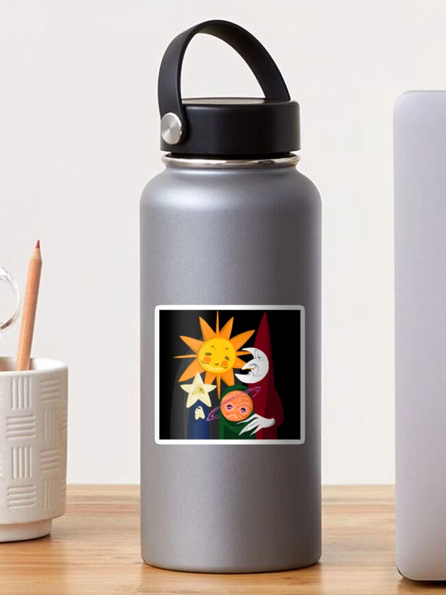Aperçu 1 sur 3. Sticker avec l'œuvre Soleil et lune créée et vendue par kazuyah.