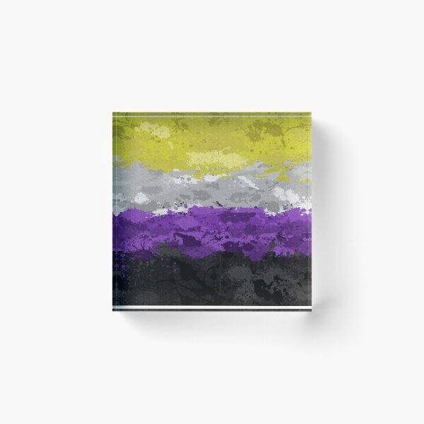 Item preview, Patrón abstracto de la bandera del orgullo no binario con salpicaduras de pintura designed and sold by LiveLoudGraphic.