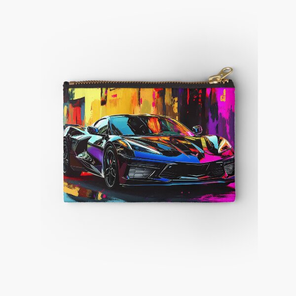 Item preview, Black Chevrolet Corvette Stingray C8 – Pop Art Edition designed and sold by AutoPopStudio.