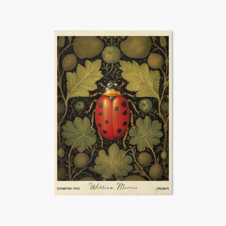 Artikelvorschau, William Morris Marienkäfer-Naturdruck entworfen und verkauft von MidCenturyStore.