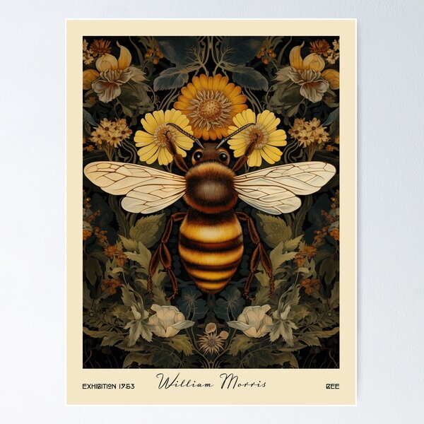 Item preview, Arte de abejas y flores de William Morris designed and sold by MidCenturyStore.