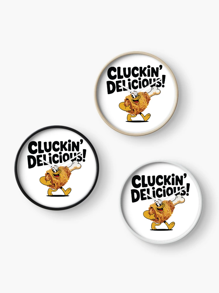 Thumbnail 3 of 4, Clock, Cluckin' Delicious - Golden Drumstick designed and sold by Mdozet.