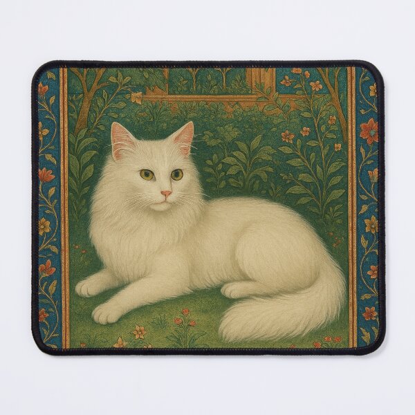 Item preview, Angora turca en un jardín mogol designed and sold by LesChatsArt.