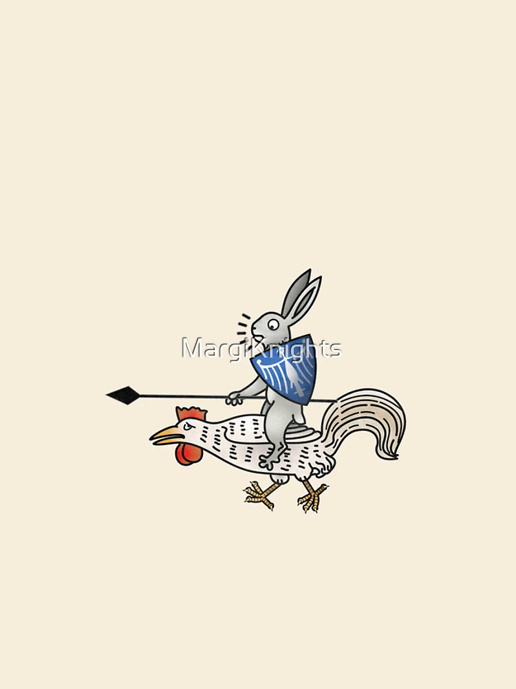 Thumbnail 4 of 4, iPhone Case, Chicken Jockey Rabbit Marginalia designed and sold by MargiKnights.