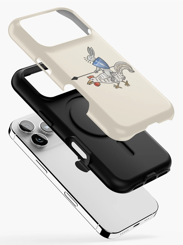 Thumbnail 2 of 4, iPhone Case, Chicken Jockey Rabbit Marginalia designed and sold by MargiKnights.