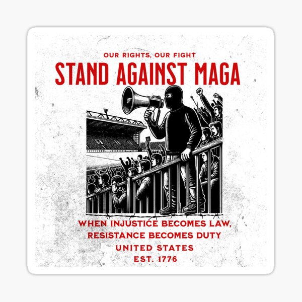 Aperçu de l'œuvre Tenez-vous contre MAGA - Anti Trump créée et vendue par BadLlamaGraphics.