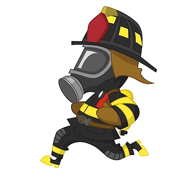 Artwork thumbnail, Firefighter hurry. by Evgenii Sidorov