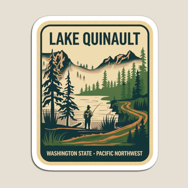 Aperçu de l'œuvre Lac Quinault, État de Washington, Nord-Ouest Pacifique créée et vendue par ketkacreations.
