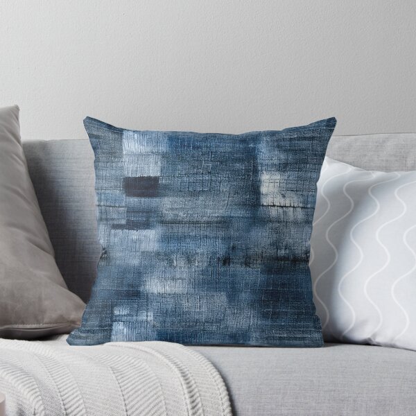 Item preview, Indigo Patchwork Denim Texture – Abstract Blue Fabric Art designed and sold by SylvieVibes.