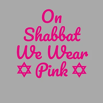 Vorschaubild zum Design Shabbat Shalom Funny Jüdischer Humor Jude Hebräisch We Wear Pink von Essetino